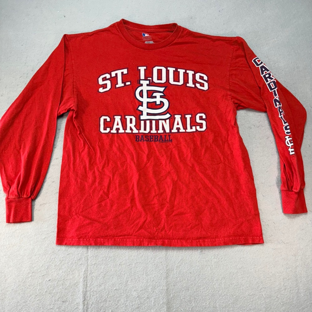 St. Louis‎ Cardinals MLB Women's Long Sleeve T-Shirt Large Red Team Tee Game Day